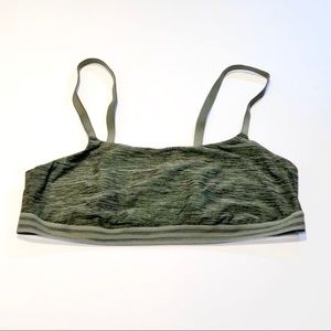 NWOT VS Heathered Olive Green Mesh Band Bralette